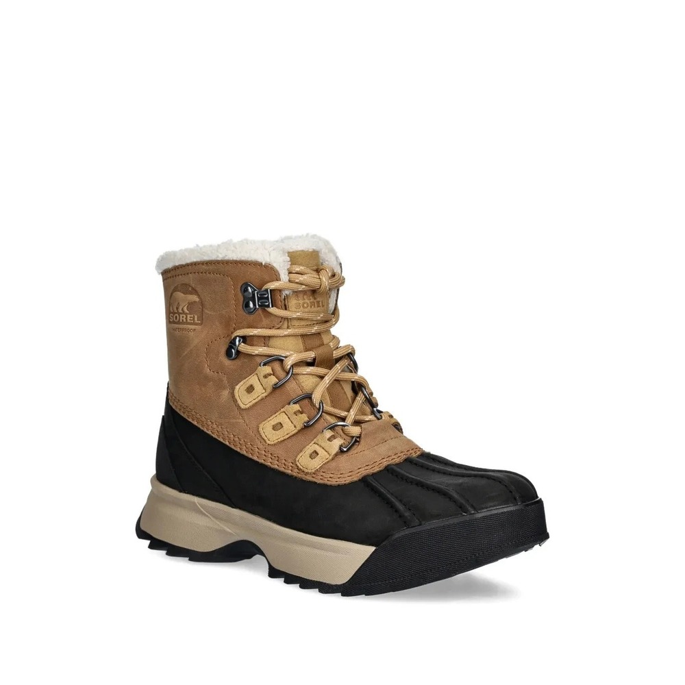 Sorel NIB Scout 87 Lux‎ WP Insulated Boots Men Sz 11 Caribou Buff Black Lace Up